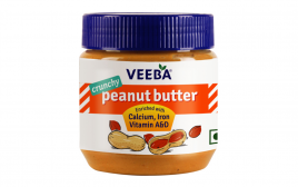 Veeba Peanut Butter Crunchy  Plastic Jar  340 grams